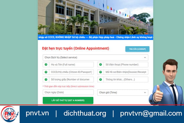 lấy số hợp pháp hóa lãnh sự