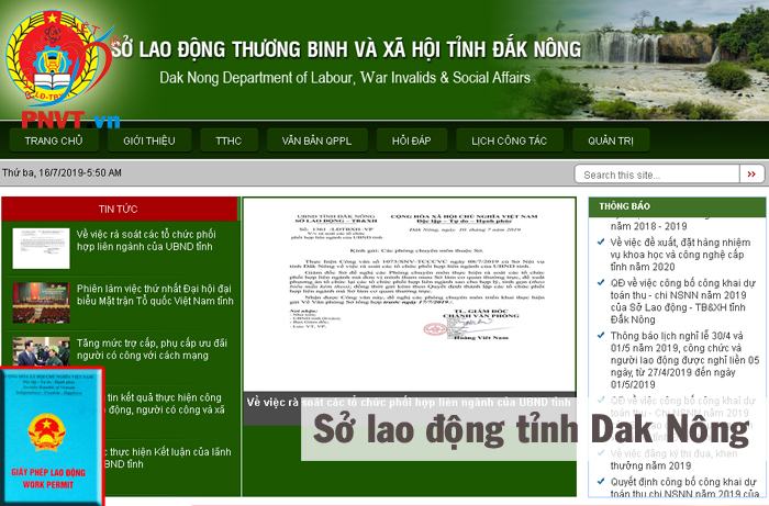 sở lao động thương binh xã hội tỉnh dak nông