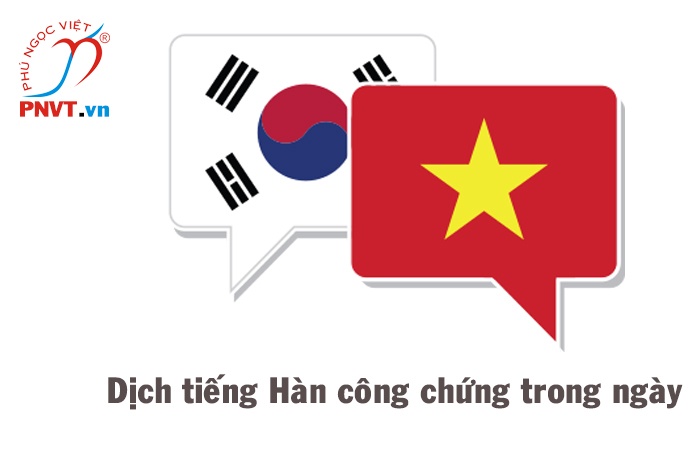 dịch thuật công chứng tiếng hàn