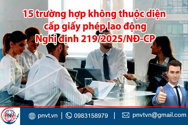 15 trường hợp không thuộc diện cấp giấy phép lao động