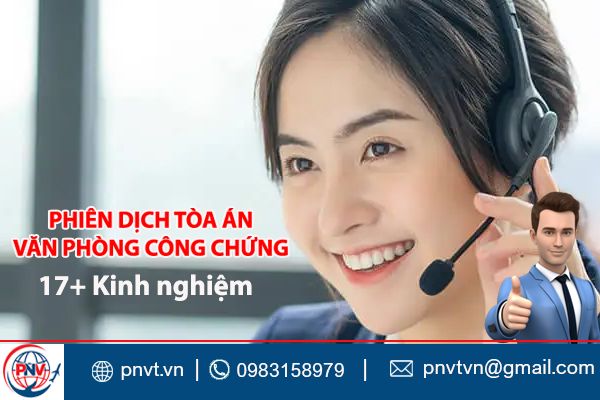 Phiên dịch tiếng Pháp tại tòa án, văn phòng công chứng