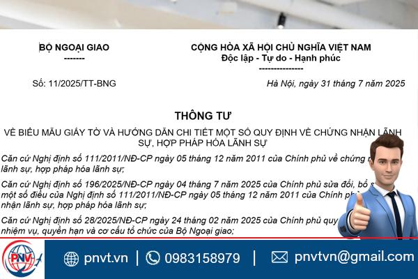 Thông tư 11/2025/TT-BNG