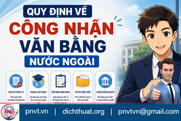 Quy định về công nhận văn bằng nước ngoài