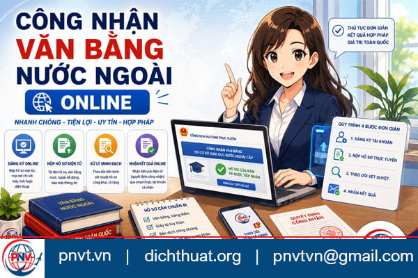 công nhận văn bằng nước ngoài online