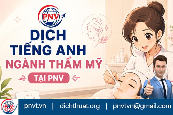Dịch tiếng Anh ngành thẩm mỹ