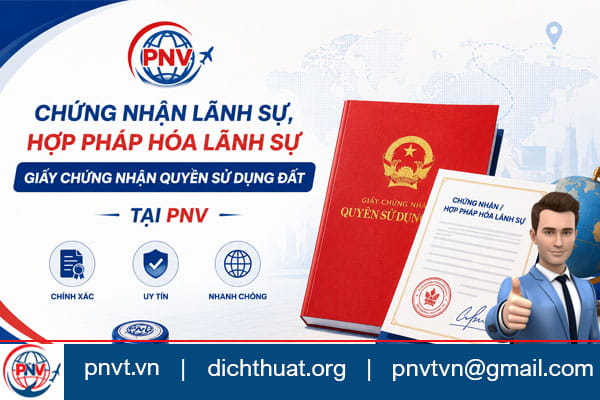 Hợp pháp hóa lãnh sự giấy chứng nhận quyền sử dụng đất