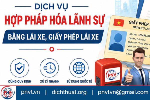 hợp pháp hóa lãnh sự bằng lái xe